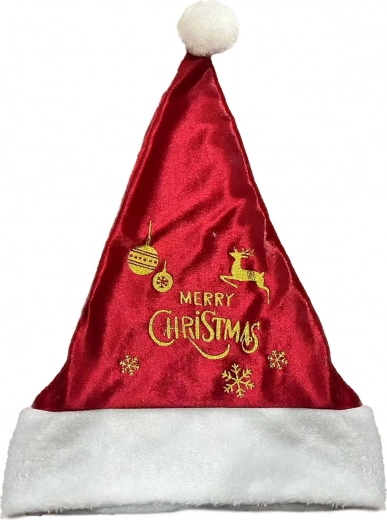 Christmas Hat with Golden Print