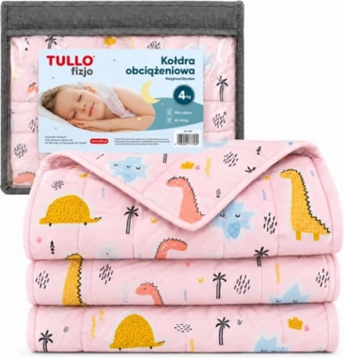 Bērnu sensoromotorā svara sega Tullo 4 kg rozā - 1 gab.