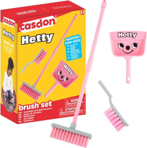 Hetty Pink Kids’ Cleaning Set – Hand Brush, Dustpan and Broom