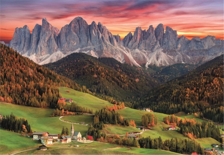 Puzzle 2000 pieces High quality, Val Di Funes