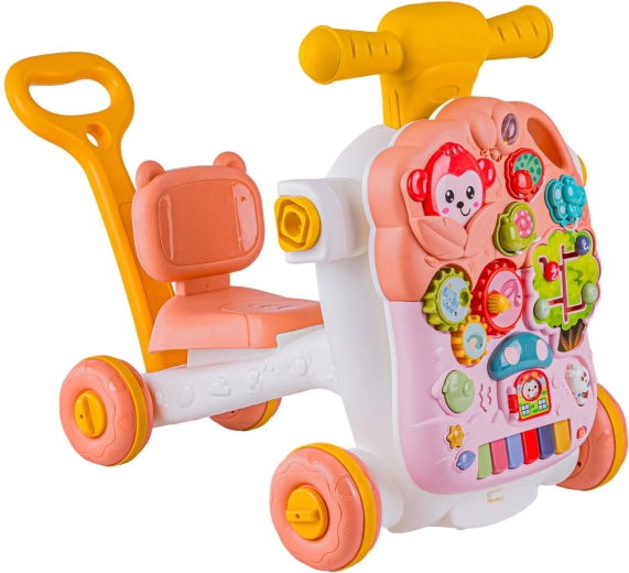 4-in-1: walker, ride-on and educational table