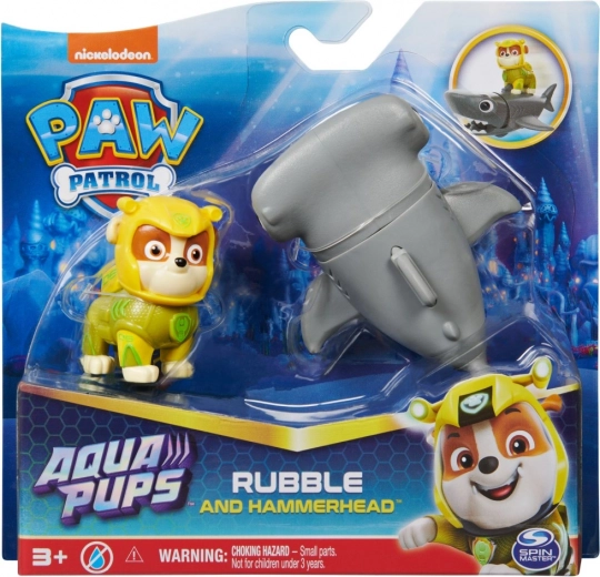 Paw Patrol Aqua Pups figūriņa Rubble un āmurgalvas haizivs
