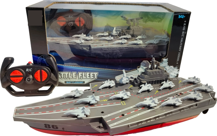 R/C militārais aviācijas bāzes kuģis Battle Fleet 1:16