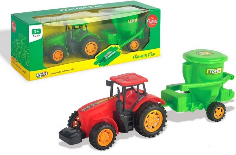 Traktors ar piekabi ar inerces piedziņu