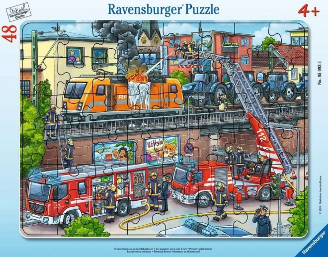 Puzle RAVENSBURGER “Ugunsdzēsēji darbībā” 48 gabaliņi