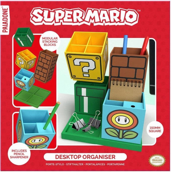 Organizators Super Mario – modulārs zīmuļu turētājs ar asināmo