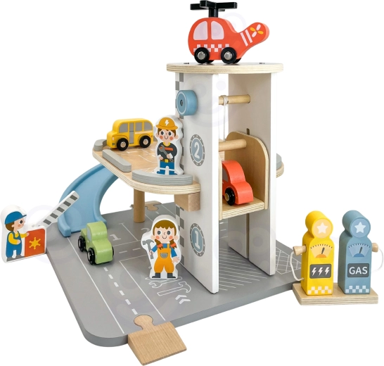 Daudzstāvu garāža ar heliportu