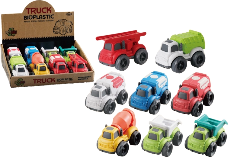Bioplastic Mini Work Vehicles for Toddlers 10 cm