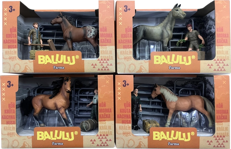 BALULU horse play set with caretaker and accessories - 1 piece