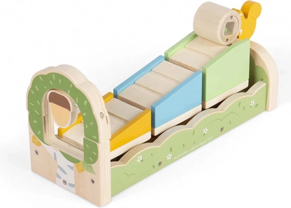 Koka motorikas rampa ar vāveri Bigjigs Toys