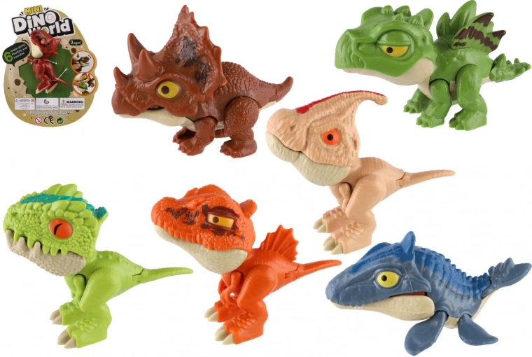 Kožošais dinozaurs mini 8 cm – plastmasas figūriņa uz kartītes