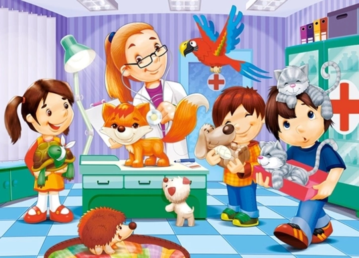 Puzzle 60 Pieces At the Animal Clinic