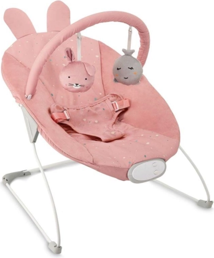 Vibrējošs bērnu krēsliņš ar melodijām MoMi Glossy, rozā