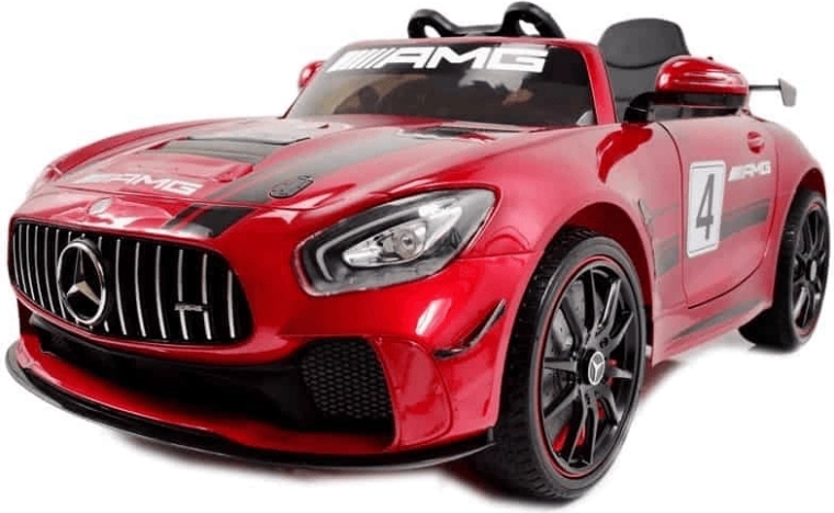 Elektriskais bērnu auto Mercedes‑Benz GT4 SX1918 ķiršu sarkanā krāsā