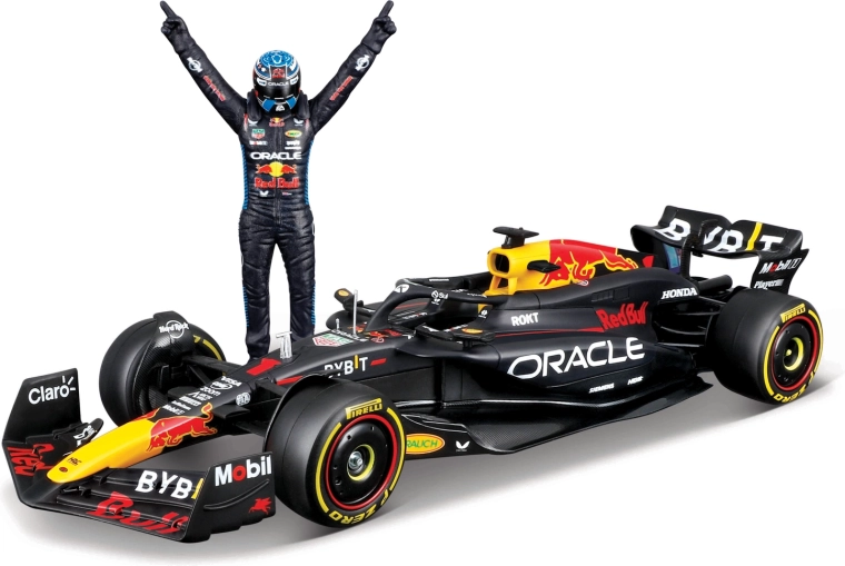 Bburago Formulas 1 modelis Oracle Red Bull Racing RB20 2024 ar Maksu Verstapenu figūriņu 1:24