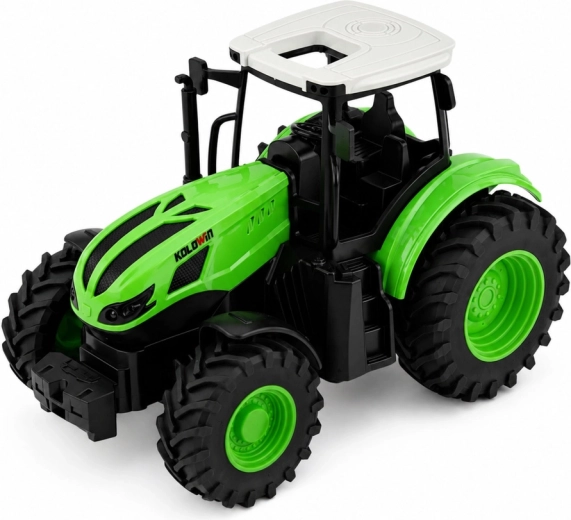 Reālistisks traktors 1:24 ar lieliem bezceļa riteņiem