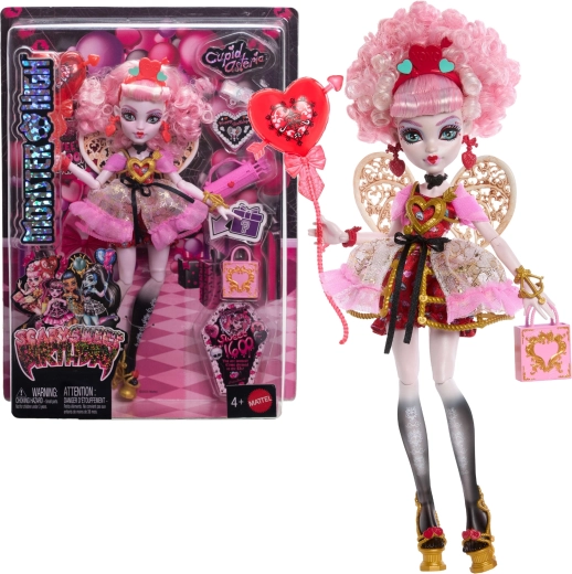 Monster High Cupid Asteria biedējoši saldās dzimšanas dienas lelle ar aksesuāriem