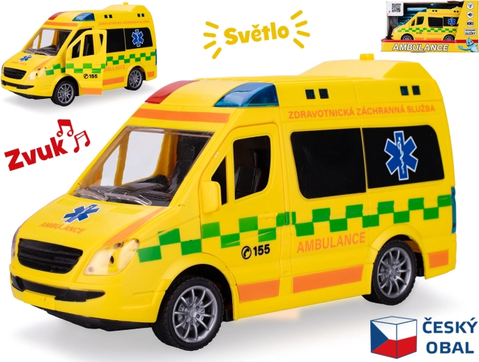 Auto ātrā palīdzība CZ 1:20 ar gaismām un skaņām ar inerci