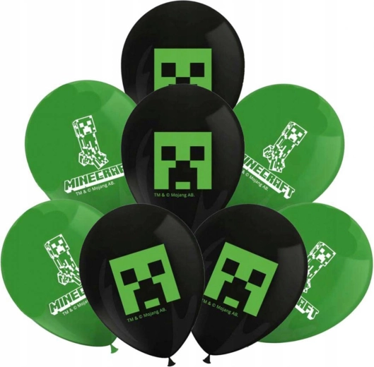 Procos piepūšamie baloni Minecraft 28 cm (8 gab.)