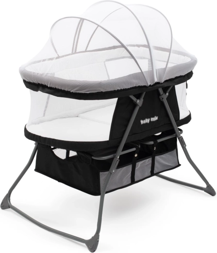 Saliekamā šūpuļšūpulis Baby Mix DreamyNest melns