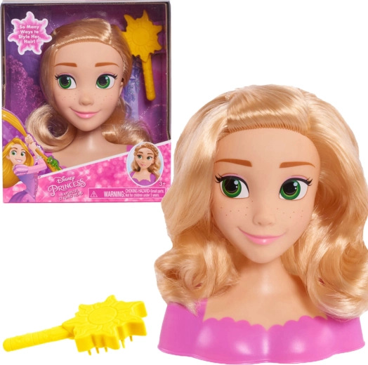 Disney princeses Rapunzel matu veidošanas galva ar suku