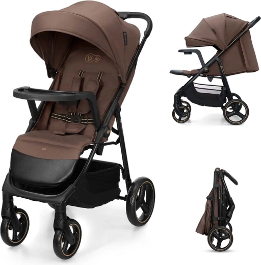 Kinderkraft sporta ratiņi Trig 3 ar paplāti (tray) velvet mocca