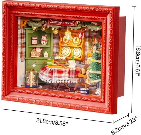 Rolife wooden 3D puzzle Christmas Eve Dinner with LED, 125 pieces