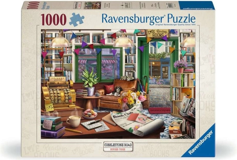 Ravensburger puzzle Cobblestone Road 3: Enchanted Bookshop 1000 pieces