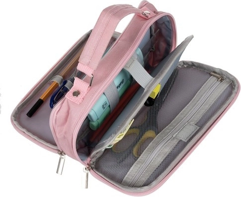 Two compartments and fold-out construction