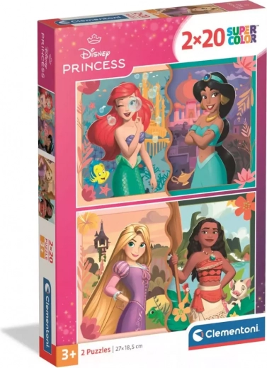 Clementoni puzles Disney princeses 2×20 gabali