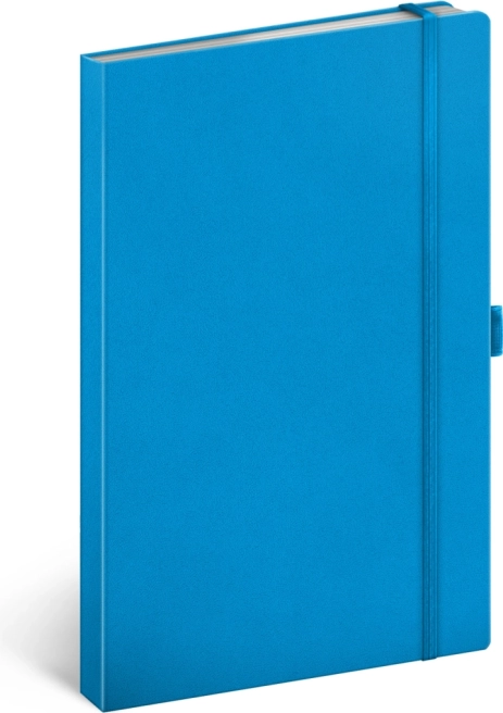 Līniju klade zilā krāsā 13 × 21 cm ar cieto iesējumu un zīmuļa turētāju