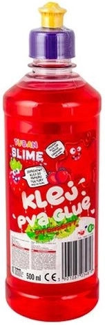 Tuban PVA glue for making slime, strawberry red, 500 ml
