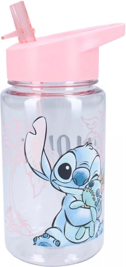 Vadobag plastmasas pudele Lilo un Stitch ar izbīdāmu salmiņu 600 ml - 1 gab.