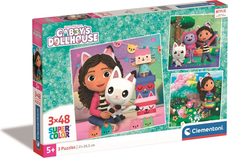 CLEMENTONI Puzzle Gabby’s Magical House 3x48 pieces