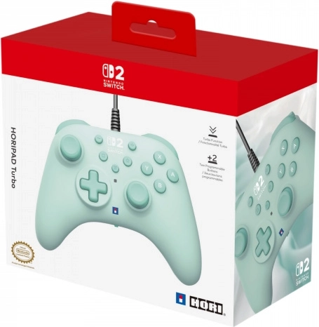 HORIPAD Turbo Wired Controller for Nintendo Switch in Cozy Green