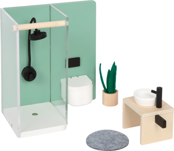 Stylish bathroom with rainshower