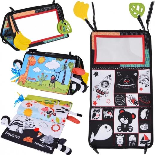 Sensory Folding Toy with Mirror and Contrast Book