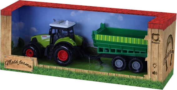 Plastic Tractor with Sound and Light with Trailer – My Little Farm