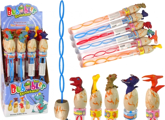 Burbuļšķidrums ar dinozauru motīvu 34 cm – dažādas krāsas