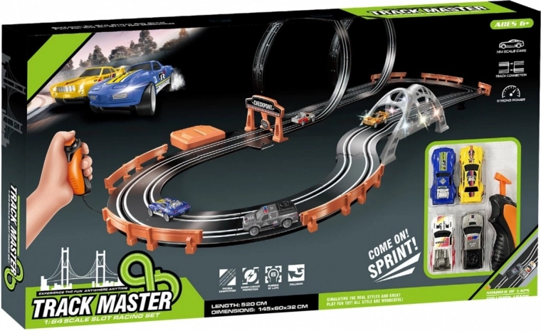 Racing Track 1:64 with 5.2m Circuit and Loops