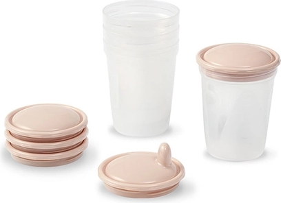 Practical 200 ml portions and stackable design