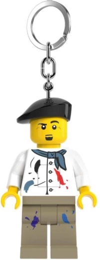 LEGO spīdošs piekariņš – gleznotāja minifigūriņa ar LED gaismu