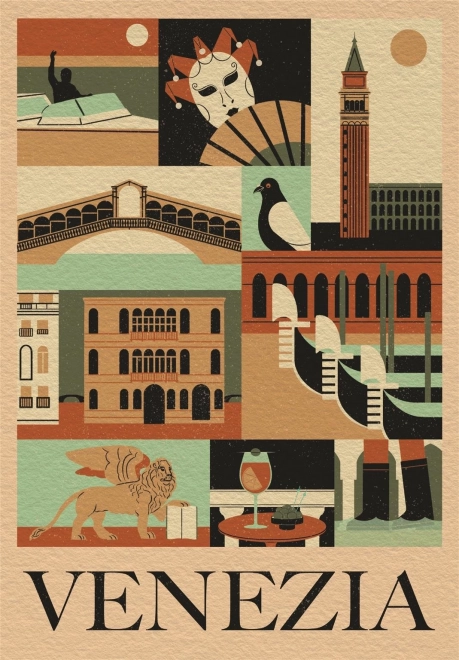Puzzle 1000 pieces Style in the City Venice — compact box CLEMENTONI
