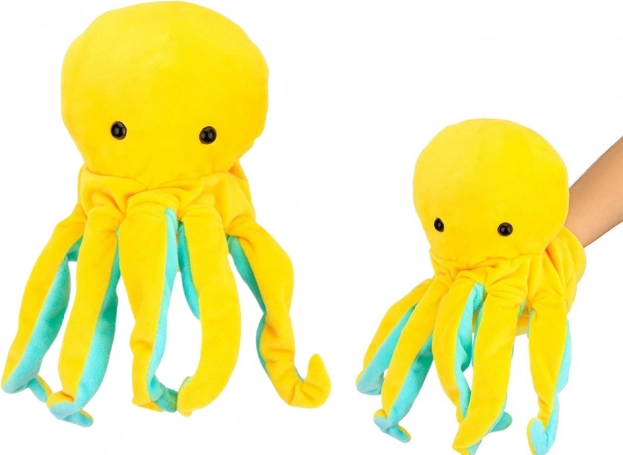 Plīša lelle Astoņkājis dzeltena 25 cm