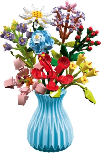 Striking bouquet from bricks as decor