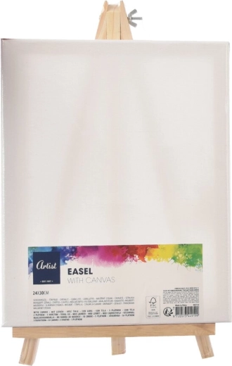 Painting Canvas with Folding Tabletop Easel 23 × 30 cm