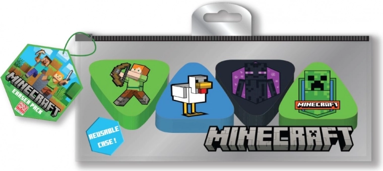 Minecraft dzēšgumiju komplekts, 4 gab.