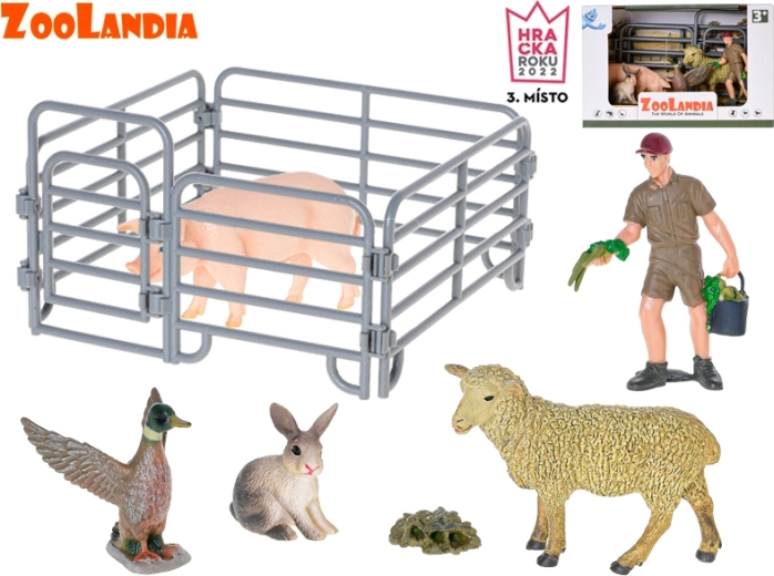Zoolandia komplekts: aita un sivēns ar piederumiem