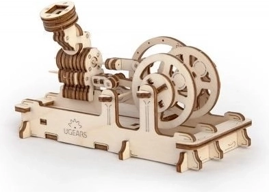 Koka 3D puzle UGEARS Gaisa dzinējs – mehānisks modelis