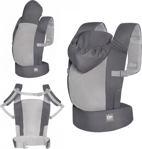 Kinderkraft ergonomiskais nēsājamais ķengursomas tipa bērnu nesējs Carrybee – Pelēka